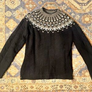 Vintage Hand-Knit Lauren Ralph Lauren Hand-Knit Merino Wool Fair Isle Sweater, L